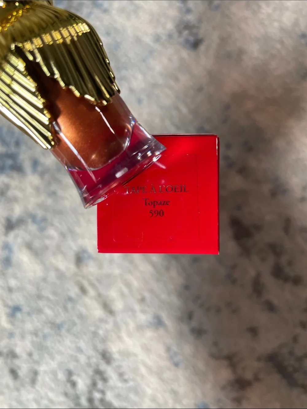 Christian Louboutin Gold Metallic Eye - Topaz